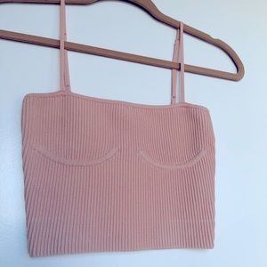 Aritzia Babaton Rib Knit Crop Top